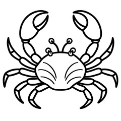 Minimalist Crab Vector