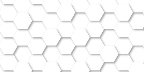 Abstract geometric vector design pattern with hexagonal shapes and modern digital texture for futuristic technology Illustrations. white hexagon design concept with geometric background.