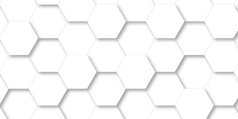 Abstract geometric vector design pattern with hexagonal shapes and modern digital texture for futuristic technology Illustrations. white hexagon design concept with geometric background.