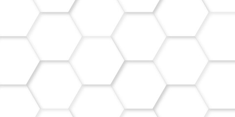 Abstract geometric vector design pattern with hexagonal shapes and modern digital texture for futuristic technology Illustrations. white hexagon design concept with geometric background.
