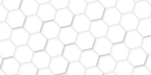 Abstract geometric vector design pattern with hexagonal shapes and modern digital texture for futuristic technology Illustrations. white hexagon design concept with geometric background.
