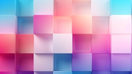Minimalistic cubip design featuring a soft pastel gradient backdrop with a clean abstract and contemporary aesthetic  Perfect for digital art graphic projects and various creative applications