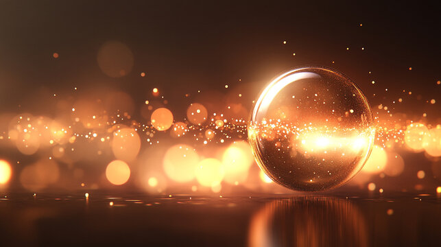 A glowing orb surrounded by vibrant energy streams against a minimalistic bright backdrop with blurred tones, creating an abstract and modern feel, offering a blank space for captions and text
