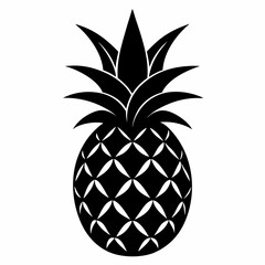 Minimal Pineapple Silhouette Design
