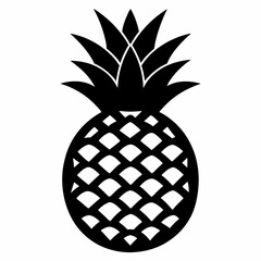 Obraz premium Minimal Pineapple Silhouette Design