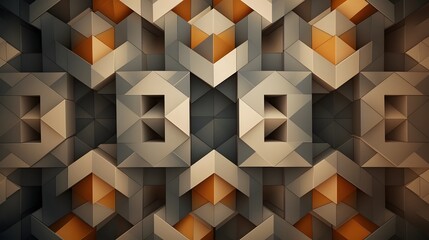 Symmetrical arrangement of cubical blocks creating a captivating and minimalist geometric pattern  The modern abstract design showcases balance repetition
