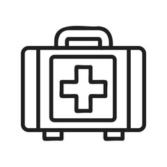 Obraz premium First Aid Kit icon vector image. Suitable for mobile apps, web apps and print media.