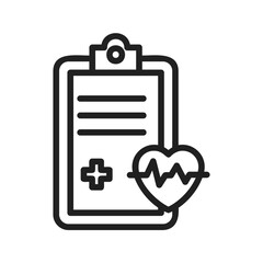 Medical Report icon vector image. Suitable for mobile apps, web apps and print media.