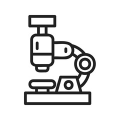 Microscope icon vector image. Suitable for mobile apps, web apps and print media.