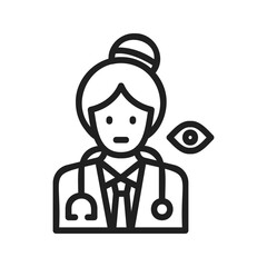 Oculist icon vector image. Suitable for mobile apps, web apps and print media.