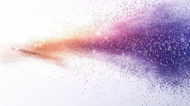 Artistic abstract scatter plot clipart with rainbow gradient on a clean white background