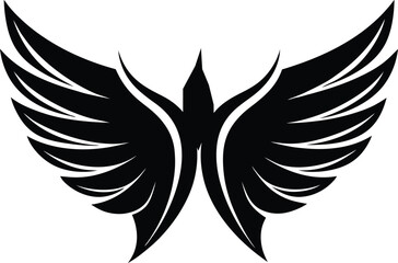 Bird wings silhouette, Bird wings vector art, Bird wings logo
