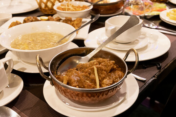 Beef (Yak) korma curry has a milder flavor than the typical curry, with main flavors coming from coriander, fennel, and cumin. It's creamy and not spicy, and North Pakistan on the table.