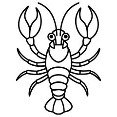 Lobster Outline Illustration