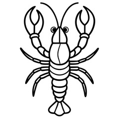 Lobster Outline Illustration