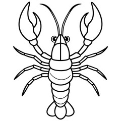 Lobster Outline Illustration