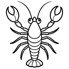 Lobster Outline Illustration