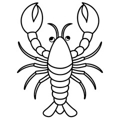 Lobster Outline Illustration