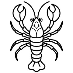 Lobster Outline Illustration
