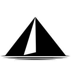 Fototapeta premium Pyramid silhouette vector design