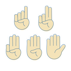 five fingers vector