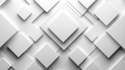 Obraz premium Modern Abstract Design with Layered White Surfaces. Generative AI