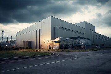 Fototapeta premium Building architecture factory warehouse.