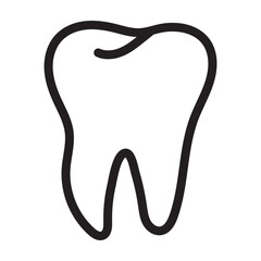 Tooth line icon set. Dental clinic logo. Clean teeth. Vector EPS 10
