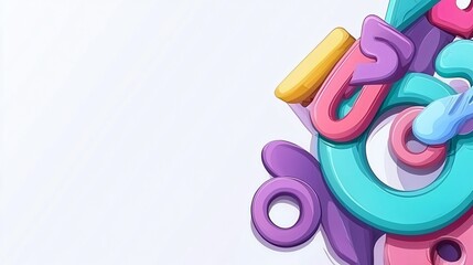 Fototapeta premium Abstract Colorful 3D Shapes Design Modern Pastel Background Creative Illustration