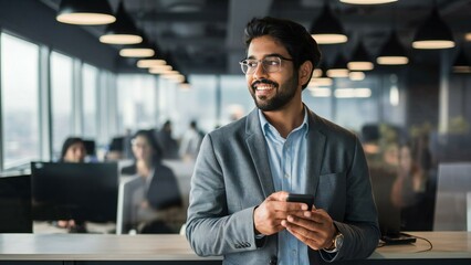 Naklejka premium businessman talking on cell phone