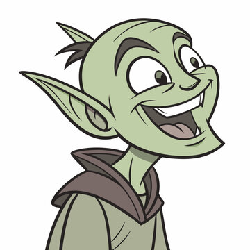 recommend clip art: Cheerful Green Goblin Cartoon Character Illustration