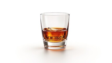 Alcoholic Brown Rum in a Shot Glass 