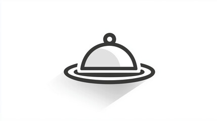 Fototapeta premium Food service cloche on a plate