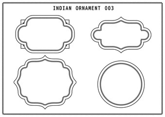 エレガントなインド風フレーム飾り 003 1C