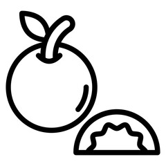 Grapefruit line icon