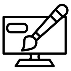 Web Design line icon