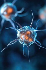 Obraz premium Dedicated stem cell research team analyzing samples in a modern laboratory for groundbreaking medical advancements.