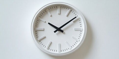Modern White Wall Clock: Minimalist Design, Clean Aesthetics