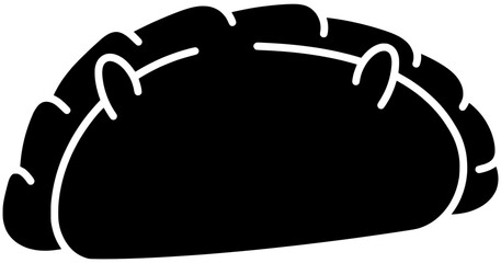 dumpling illustration dimsum silhouette gyoza logo asian icon food outline chinese meal meat dim cuisine china dish dough dumplings shape dinner vector graphic background