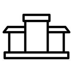 Podium line icon