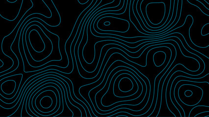Seamless pattern wave lines Topographic map. Geographic mountain relief.