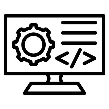 Web Development  line icon