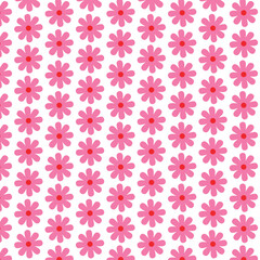 seamless pattern with pink flowers