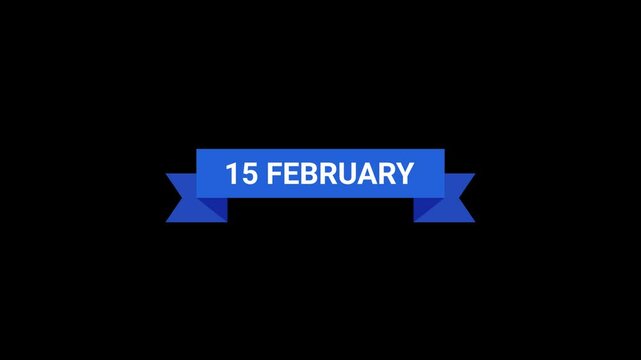 15 February Ribbon Date Animation