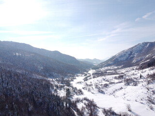 aerial view in Drahna Valley in Turkey