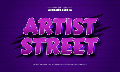 artist street editable text effect with a art and street text style