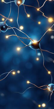 Neural precursor cells visualized in a vibrant, detailed microscopy image showcasing cellular development.