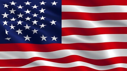 Naklejka premium Waving American Flag: A Symbol of Freedom and Patriotism