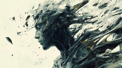 Abstract Portrait: Ethereal Transformation
