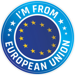  'I'm From Country' name. Can be used as stickers or badges. Can be used on bikes, helmets, cars, tail box on bikes, suitcase, backpacks and more. 